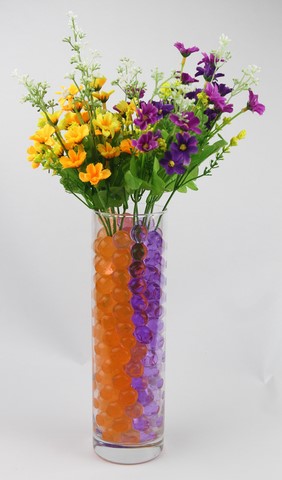 bouquet champêtre et ses billes hydrogel bicolores