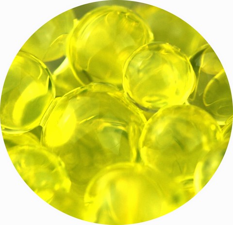 billes hydrogel jaune doré